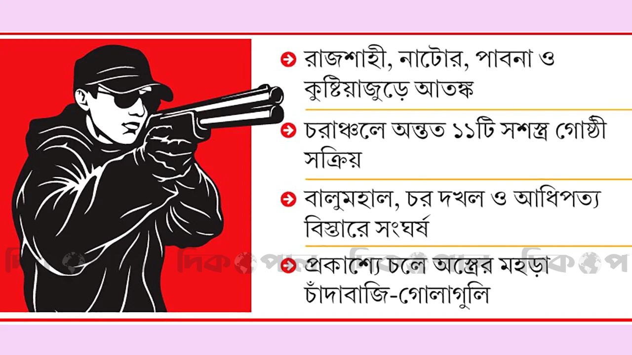 পদ্মার চরে বন্দুকধারীদের দৌরাত্ম্য, আতঙ্কে এলাকাবাসী