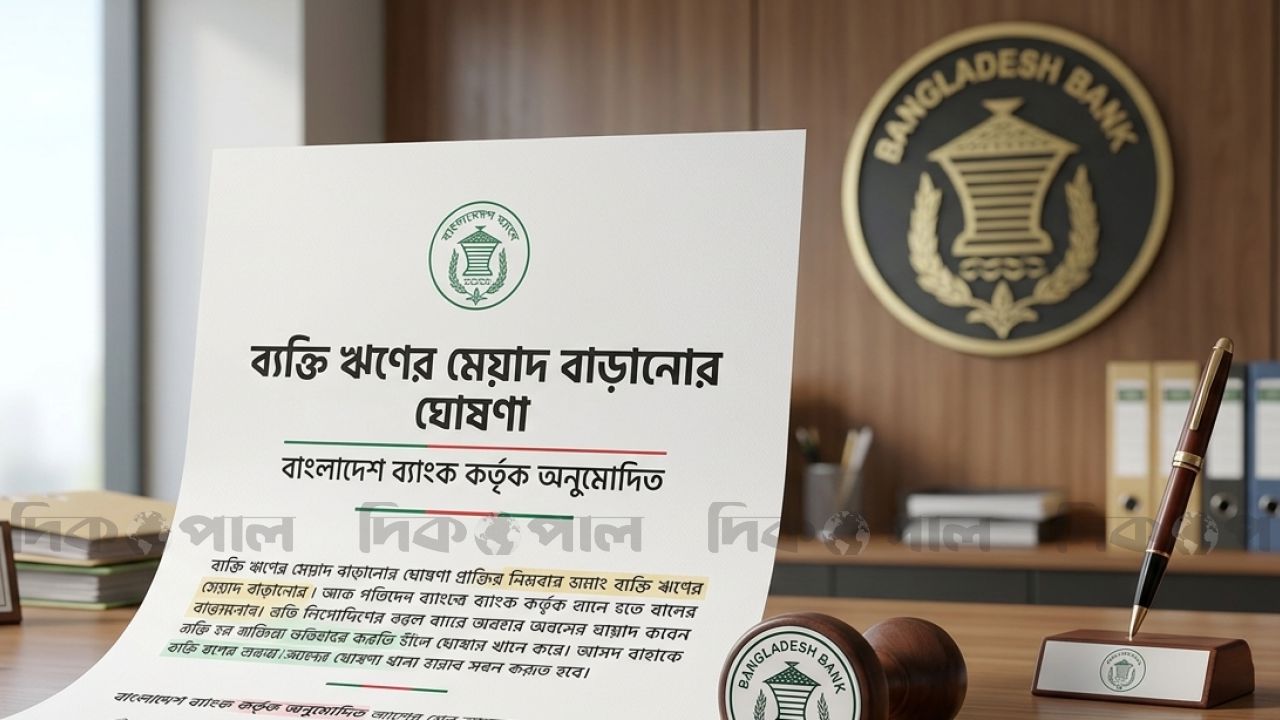 ব্যক্তিগত ঋণ পরিশোধে মিলবে বাড়তি ৩ বছর, নতুন নির্দেশনা বাংলাদেশ ব্যাংকের