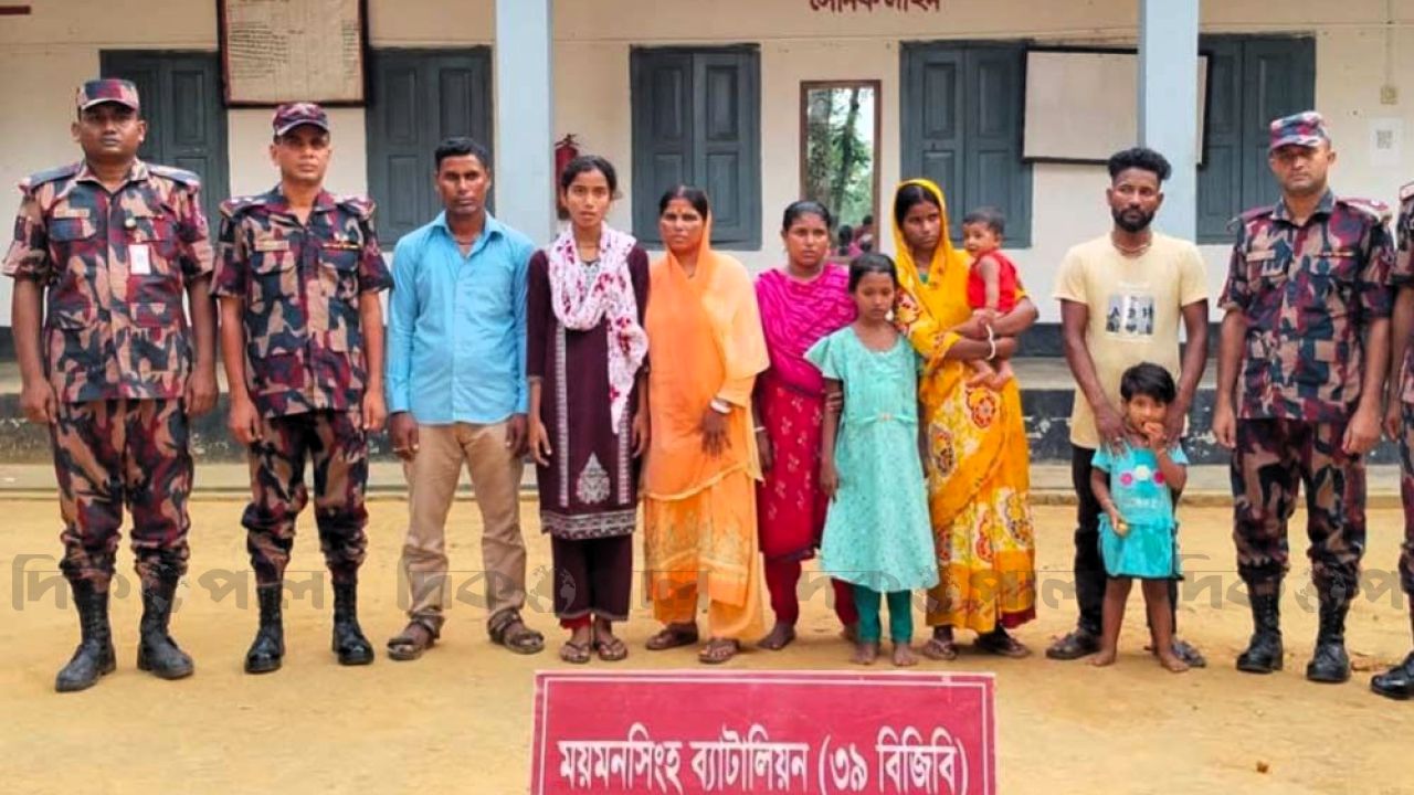 ভারতে অবৈধ অনুপ্রবেশের চেষ্টায় নারী-শিশুসহ ৯ বাংলাদেশি আটক