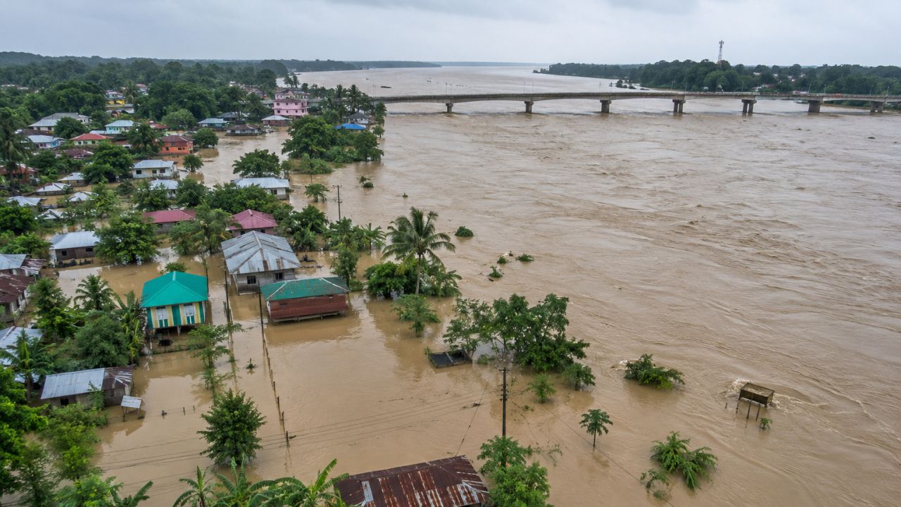 উজানের ঢল ও বৃষ্টিতে বন্যা পরিস্থিতির অবনতি
