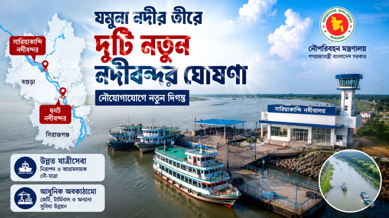 বগুড়ায় হচ্ছে দুটি নতুন নদীবন্দর