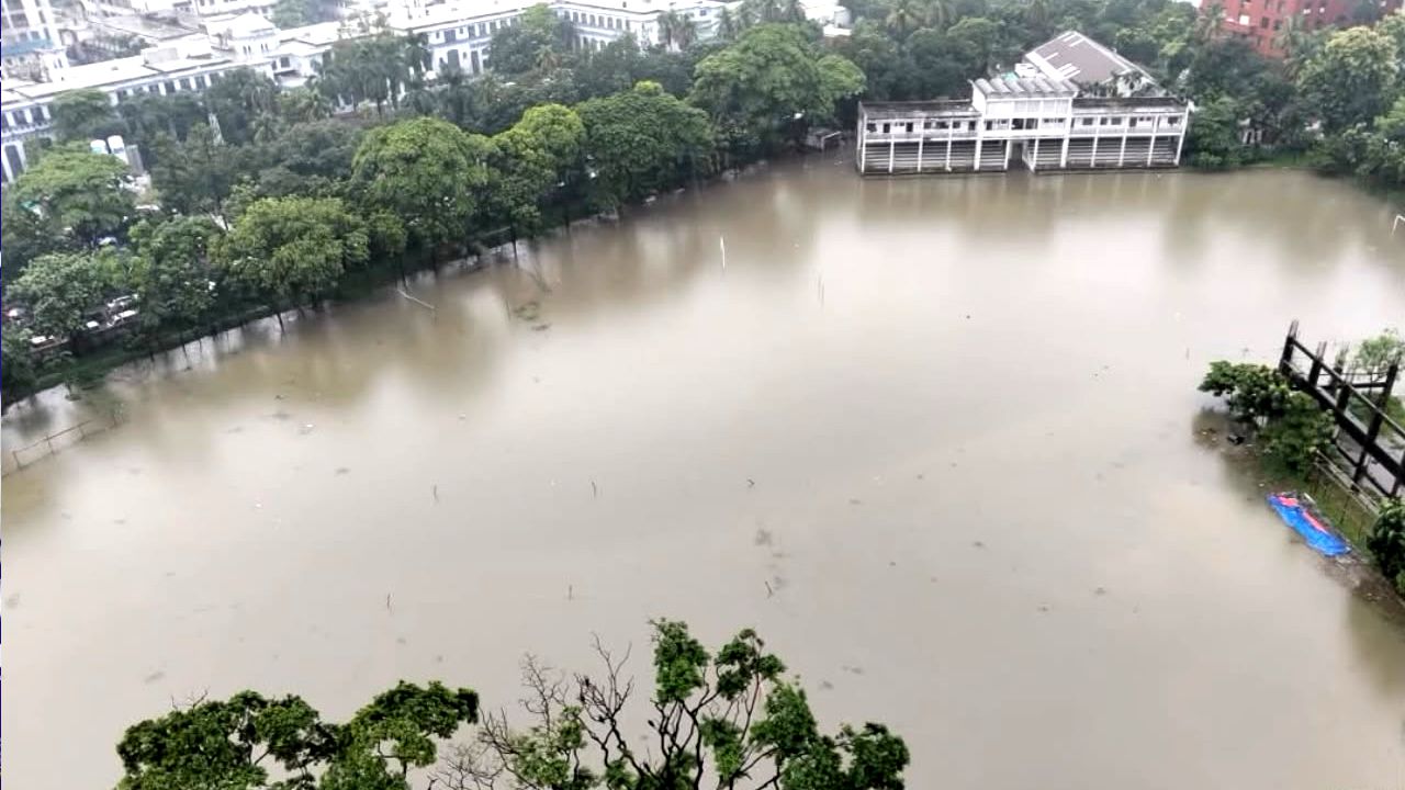 ঢাবির কেন্দ্রীয় খেলার মাঠে মাছের পোনা ছেড়ে ডাকসুর প্রতীকী প্রতিবাদ
