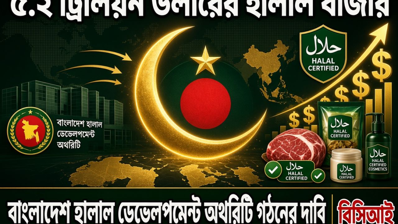৫.২ ট্রিলিয়ন ডলারের হালাল বাজার ধরতে স্বতন্ত্র কর্তৃপক্ষের দাবি বিসিআইয়ের