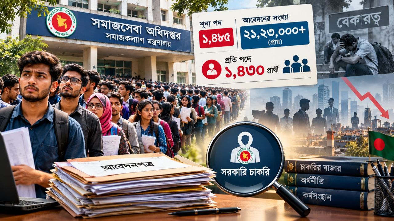 সরকারি চাকরিতে রেকর্ড প্রতিযোগিতা, এক পদে ১,৪৩০ প্রার্থী
